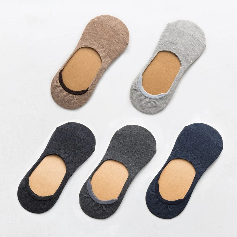 5 Pairs Spring Summer Women Socks Solid Color Fashion Wild Shallow Mouth Girls Female Invisible No Show Slipper Socks - Image 13