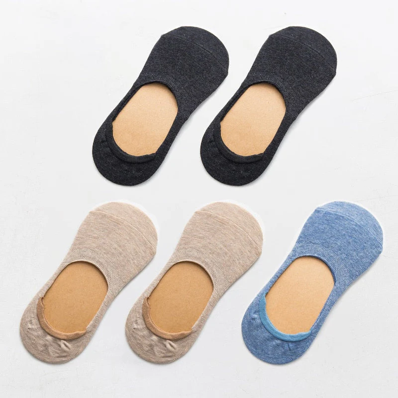 5 Pairs Spring Summer Women Socks Solid Color Fashion Wild Shallow Mouth Girls Female Invisible No Show Slipper Socks - Image 15
