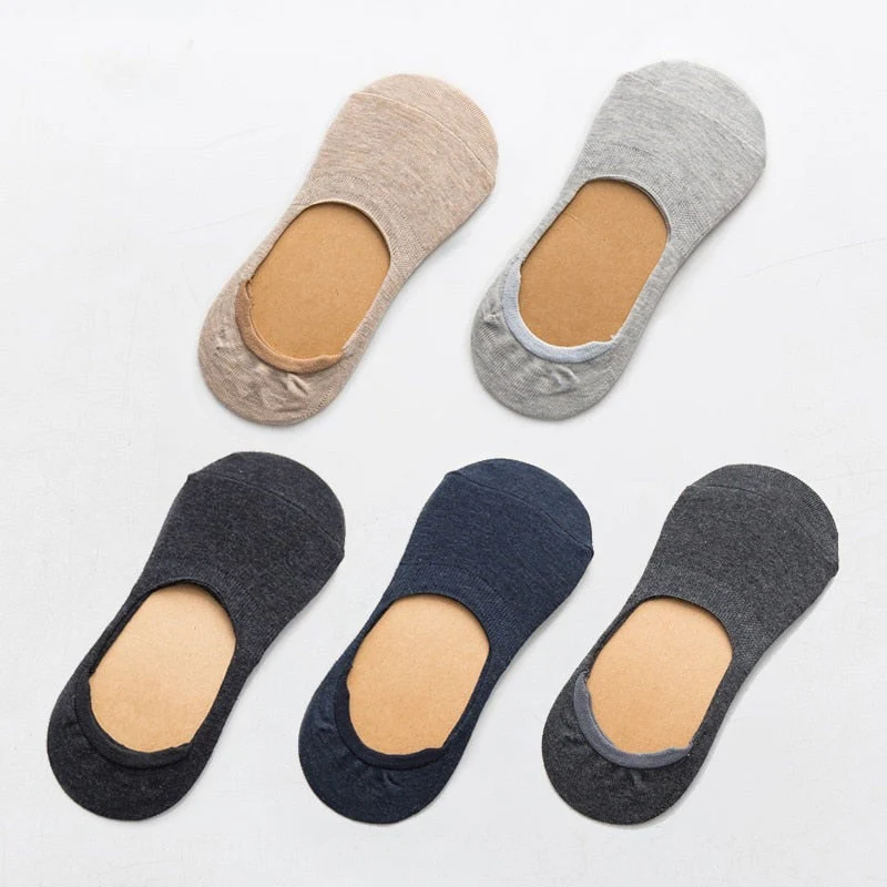 5 Pairs Spring Summer Women Socks Solid Color Fashion Wild Shallow Mouth Girls Female Invisible No Show Slipper Socks - Image 8