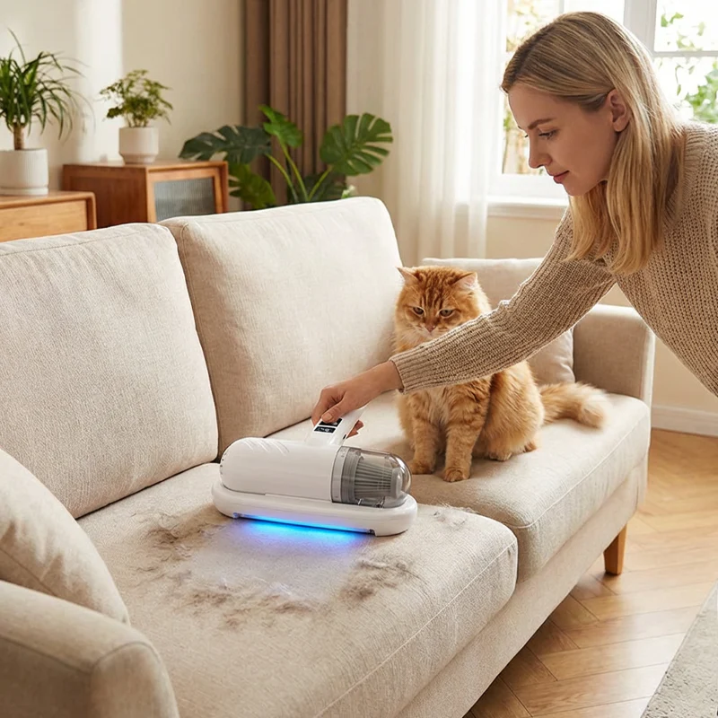 🌟Komplett aufgerüstet🛏️Über 500.000 Stück verkauft!💝Bettstaubsauger mit UV-C-Licht – Klopfen + Saugen + UV in einem!💥🔦 -Remifa® - Image 5